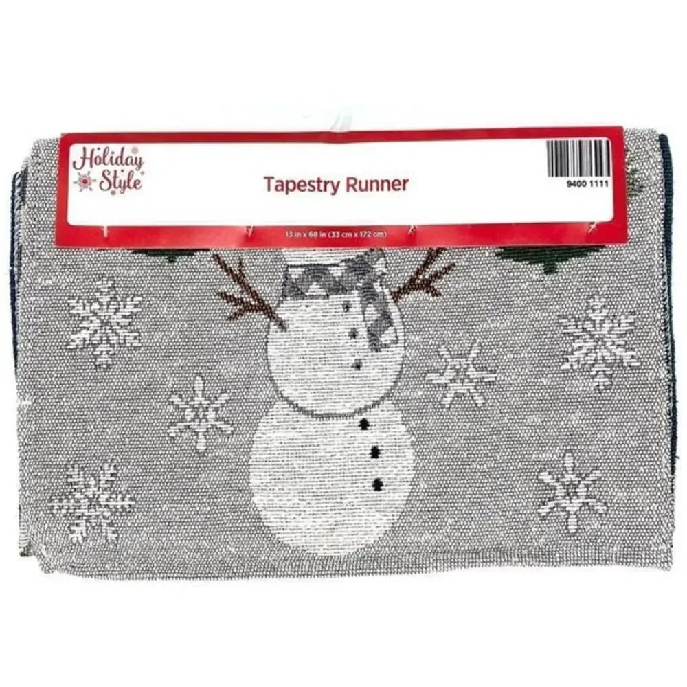 Snowman Let It Snow Table Runner Farmhouse New